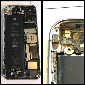iPhoneSE tombé dans l’eau de mer iPhone SE oxydé